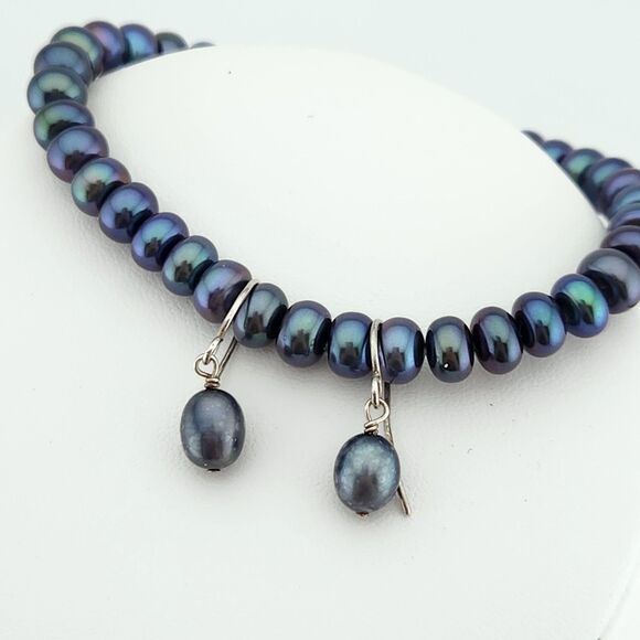 Vintage Parure Genuine Pearl Amethyst Necklace Earring Bracelet Regency Timeless - Picture 4 of 9